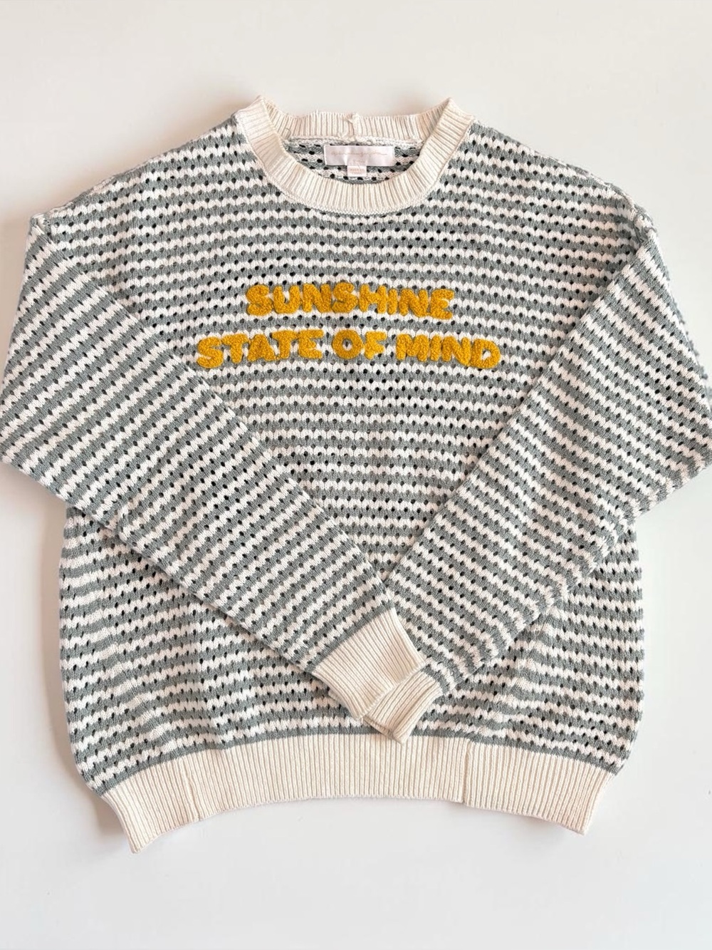 Spiritual Gangster Sunshine State of Mind Textured Knit Sweater Women's Small